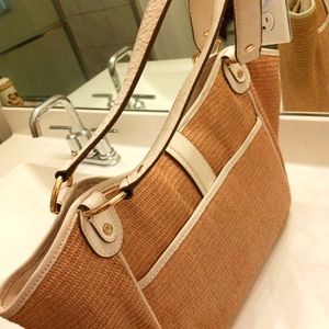 Michael korz woven straw purse.